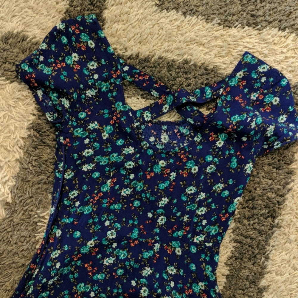 Floral Blue Dress